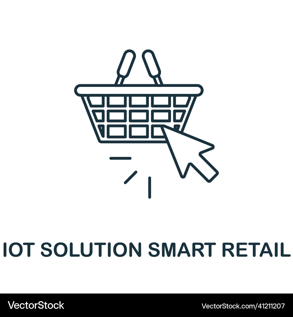 Smart retail icon line element from iot solution Smart retail icon line element from iot solution vector image