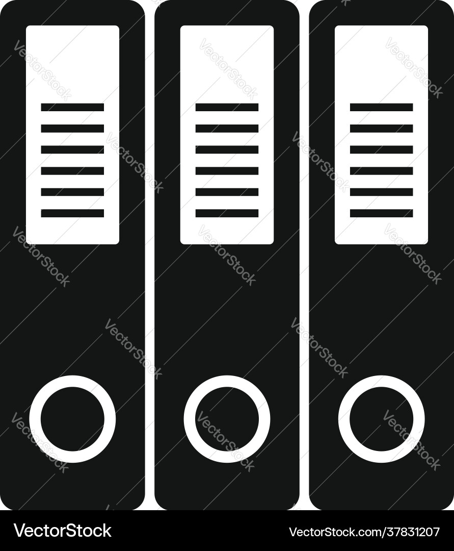 Syllabus folders icon simple style Syllabus folders icon simple style Vector Image