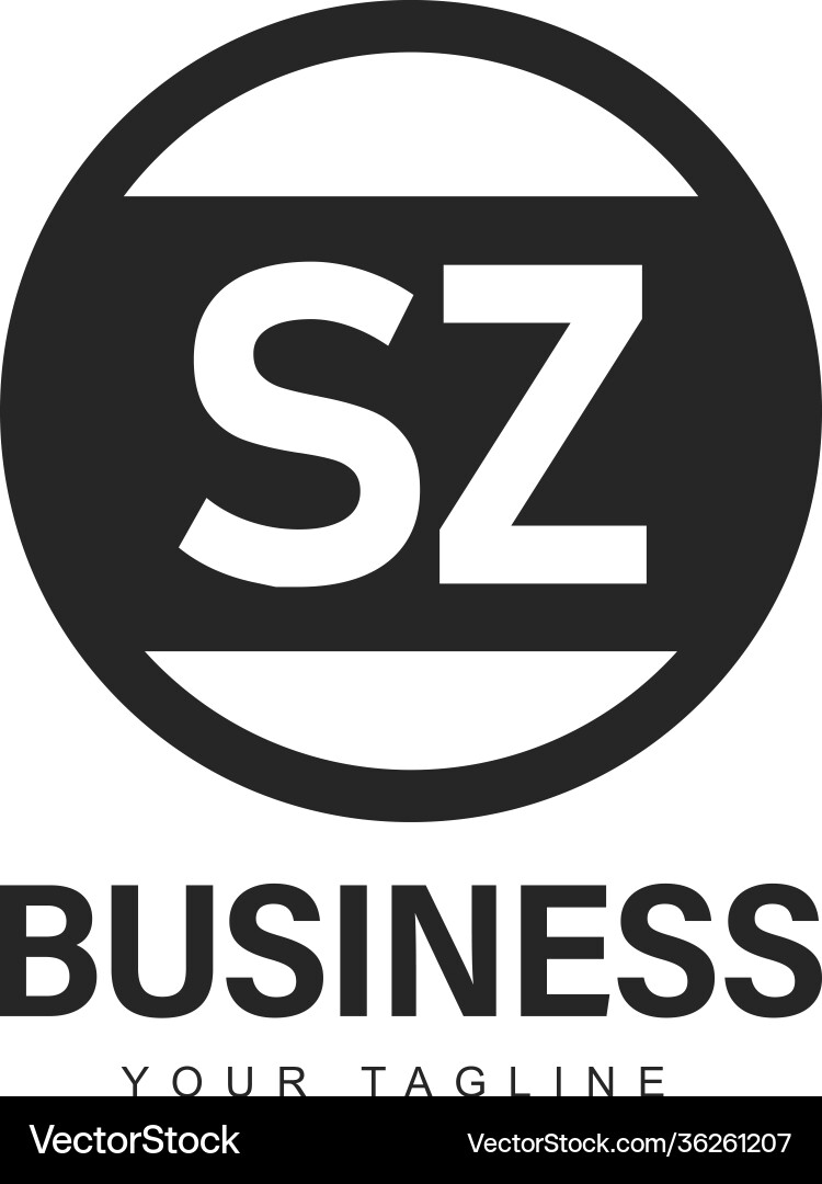 Sz initial a logo design with abstract style Sz initial a logo design with abstract style vector image
