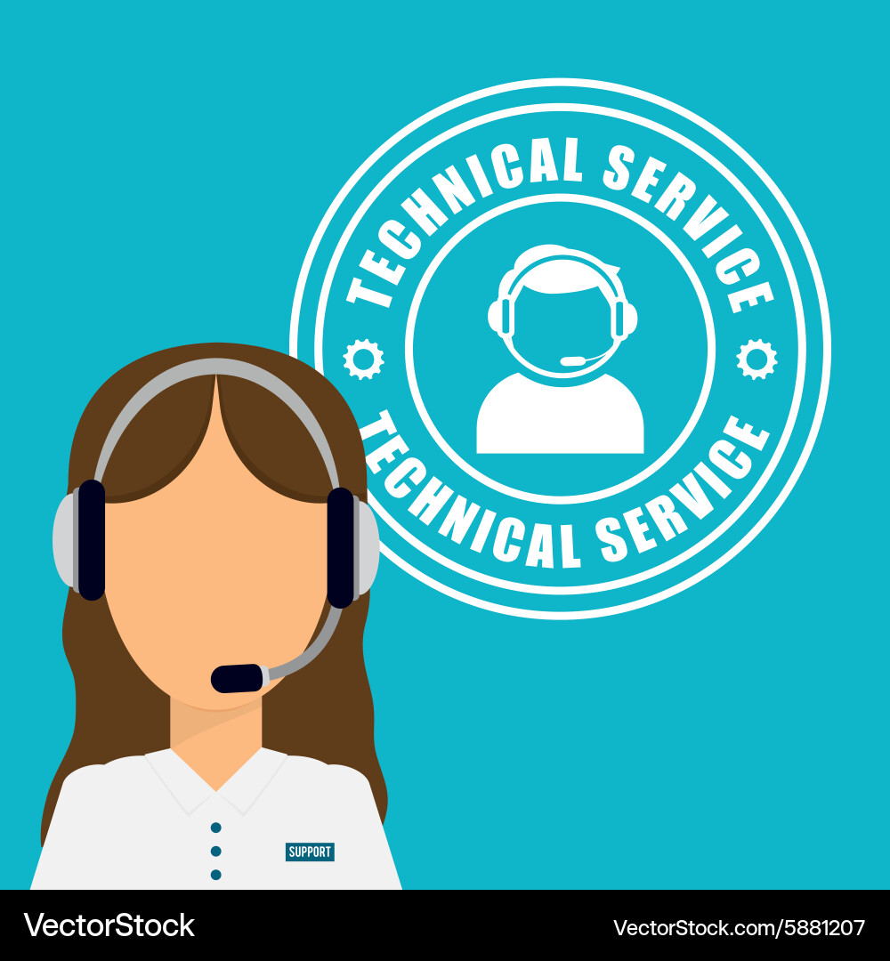Technical service design Vector Image
