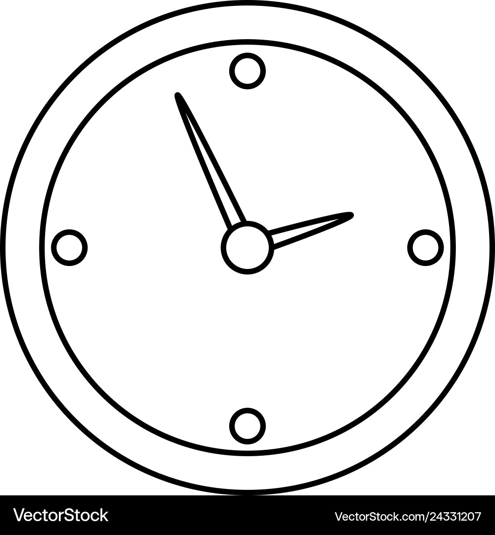 Time clock isolated icon vector image