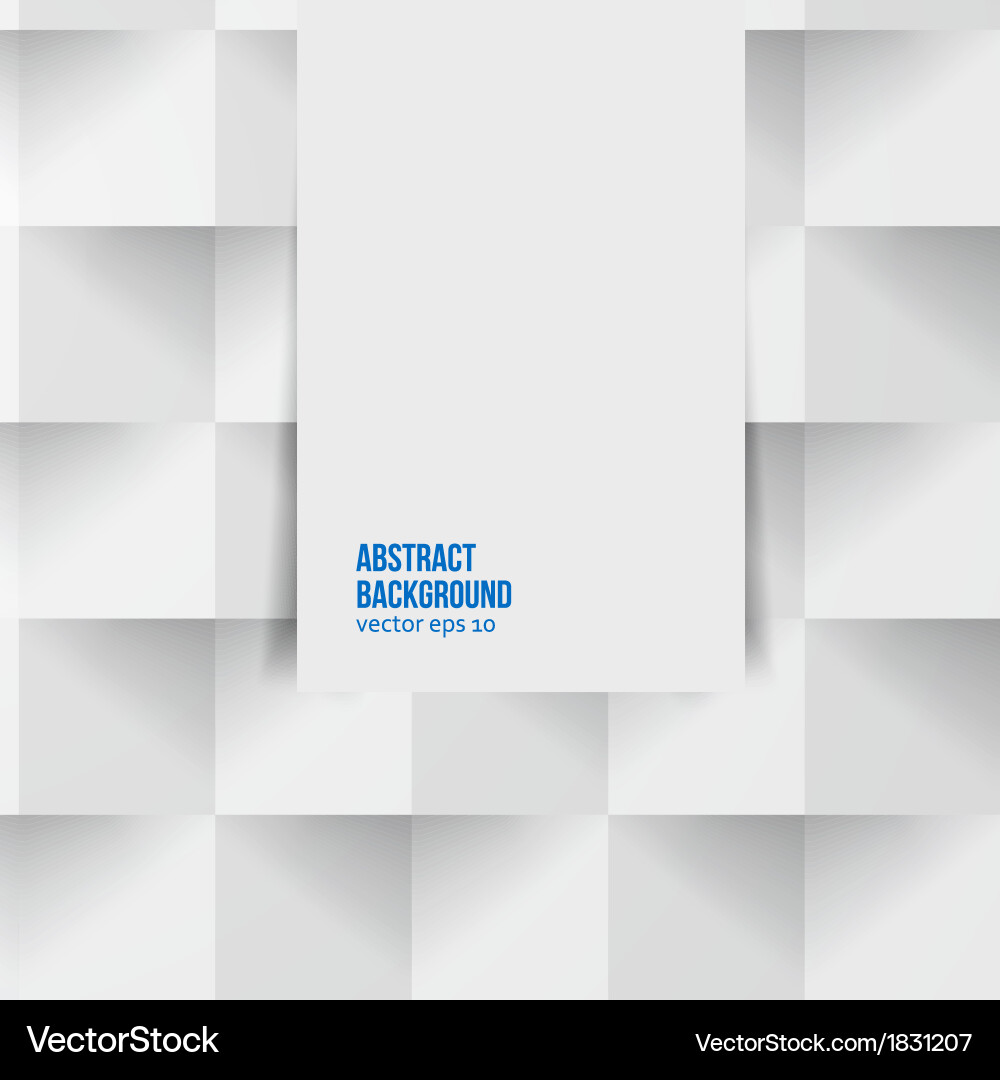 White Square Abstract Background vector image