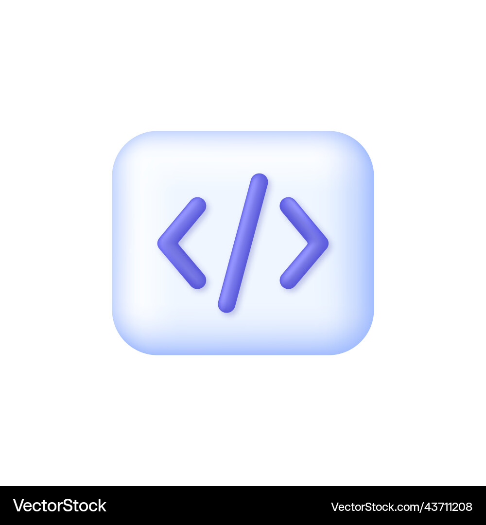 3d Programmiercode-Symbol 3d Programmiercode-Symbol vektorbild