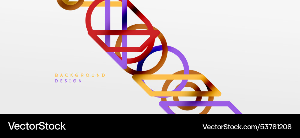 Abstract background - colorful circle lines Abstract background - colorful circle lines Vector Image