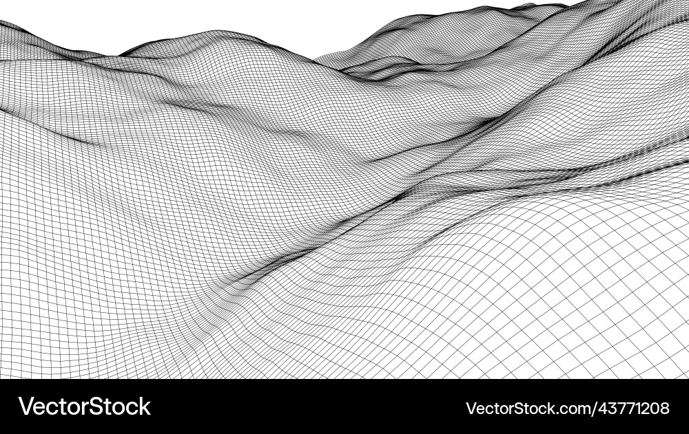 Abstract background with waves 3d surface Abstract background with waves 3d surface vector image