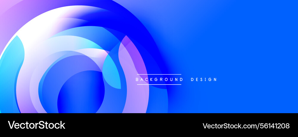 Abstract blue design overlapping circles create Vector Image