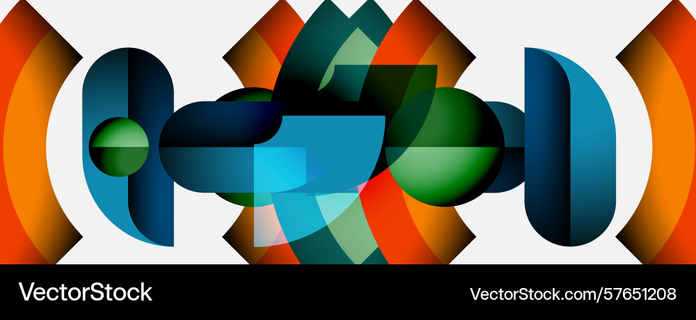 Abstract geometric composition shapes overlap Abstract geometric composition shapes overlap Vector Image