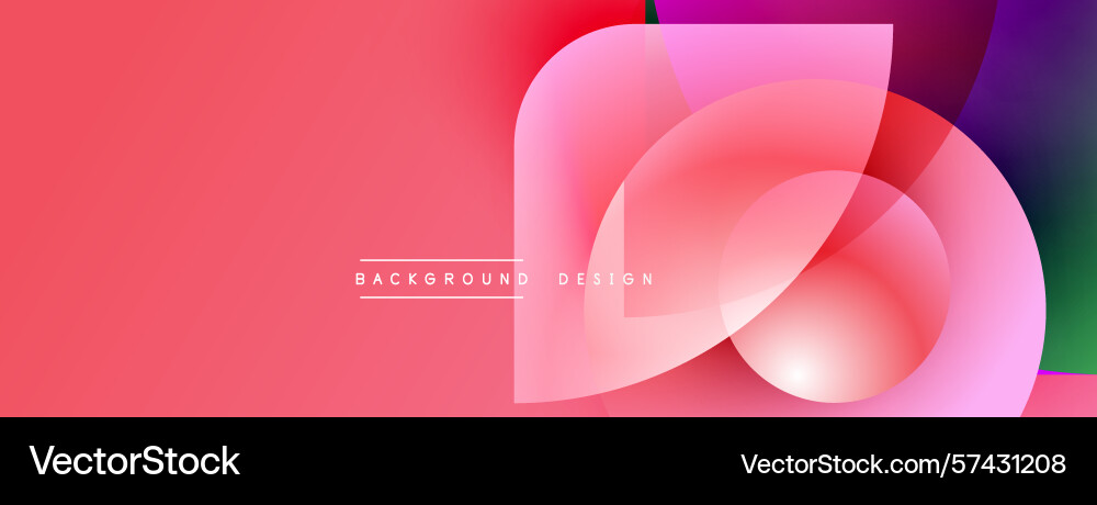 Abstract pink design overlapping layers create vector image