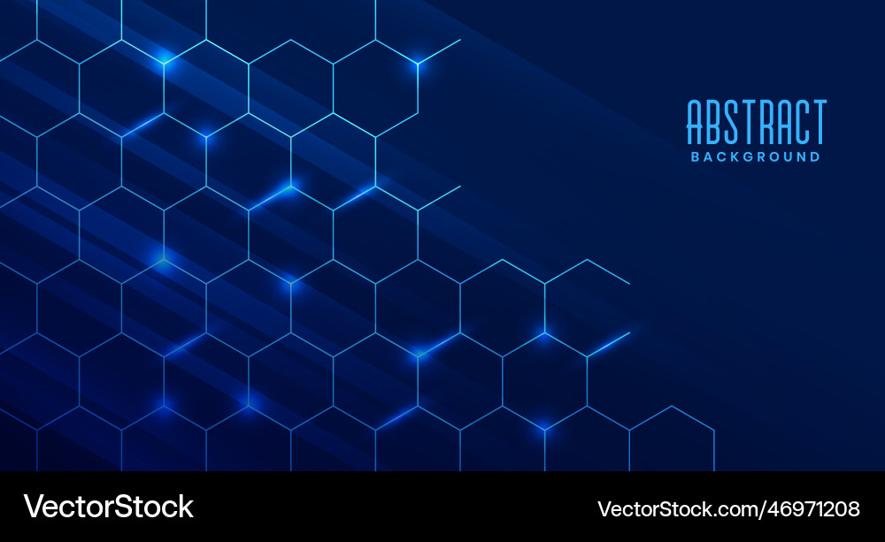 Abstract Technology Hexagon Background Vector Image