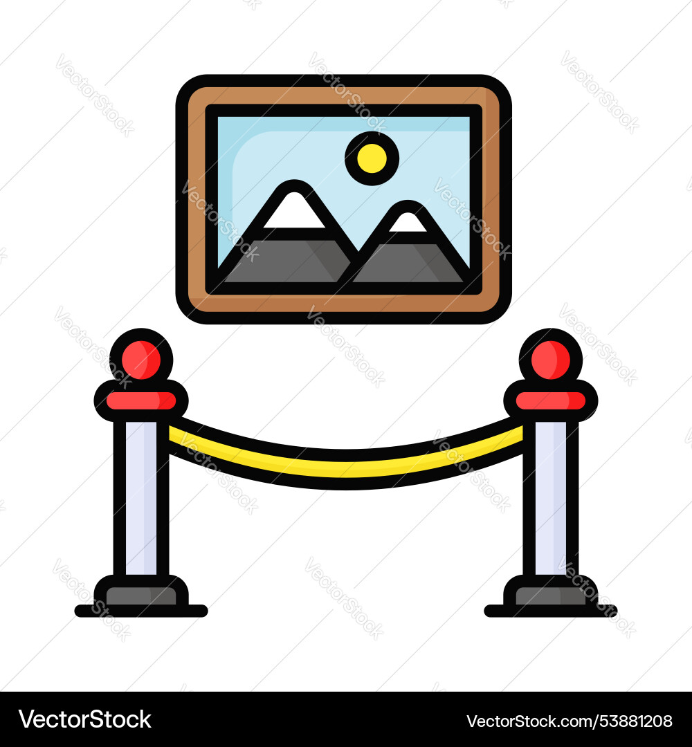 Art gallery design in modern style ready to use vector image