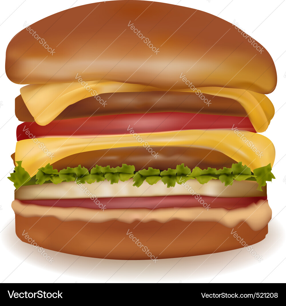 Big Cheeseburger Royalty Free Vector Image Vectorstock Big Cheeseburger Royalty Free Vector Image Vectorstock