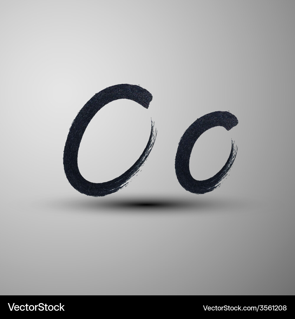 Calligraphic Letter O - Script Style Vector Image