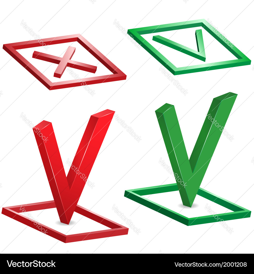 Check and cross mark Vector Image