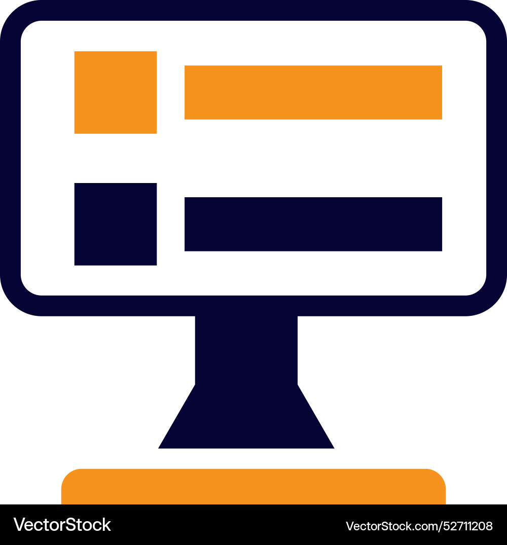 Computer pc desktop cpu monitor Vector Image