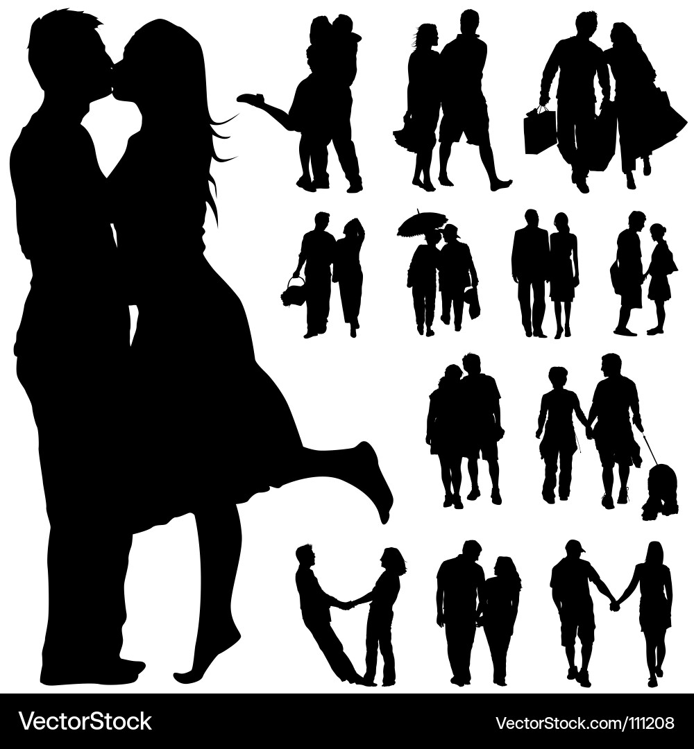 Couple people Royalty Free Vector Image - VectorStock