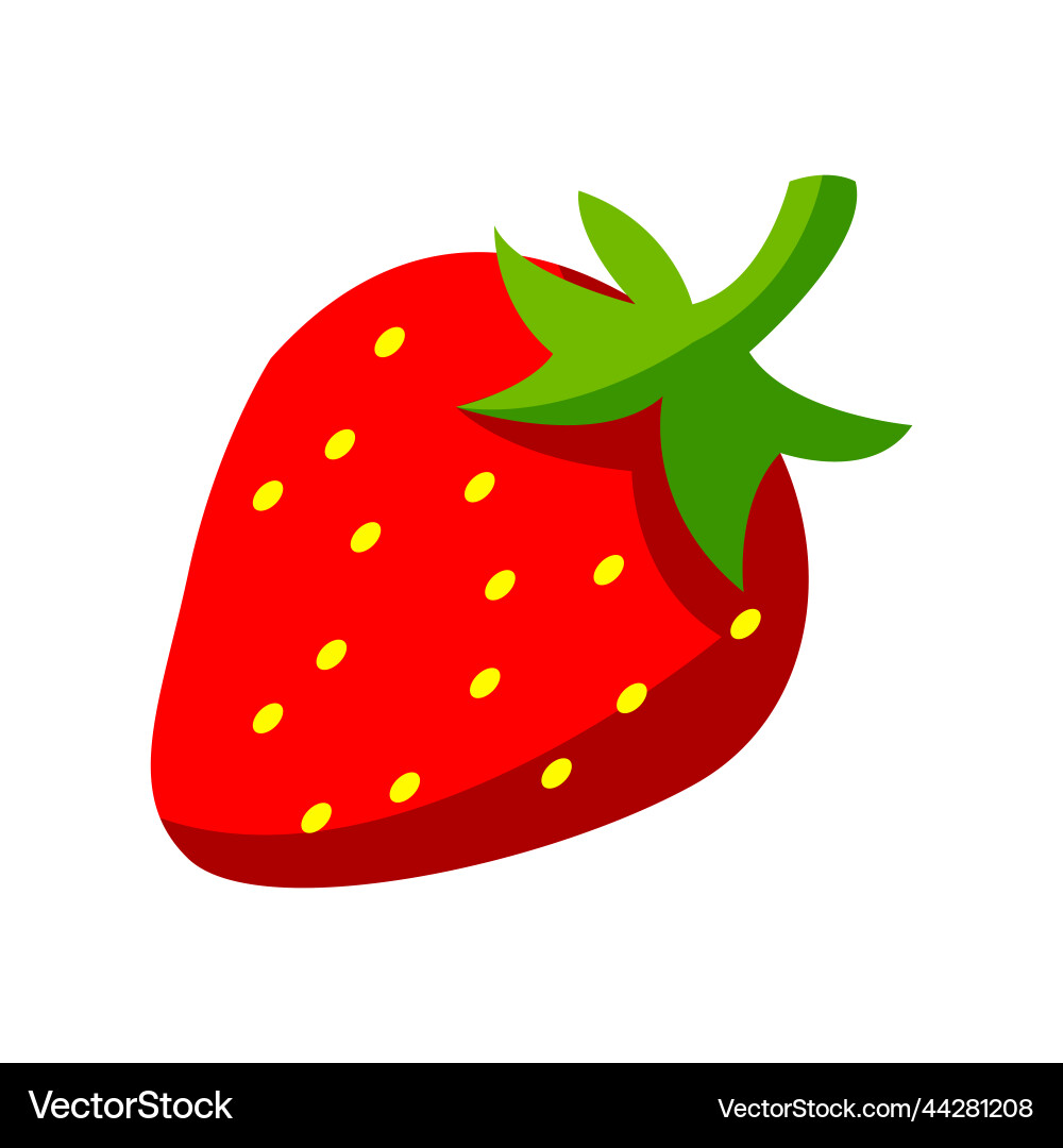 Cute clipart of strawberry on cartoon version Cute clipart of strawberry on cartoon version vector image