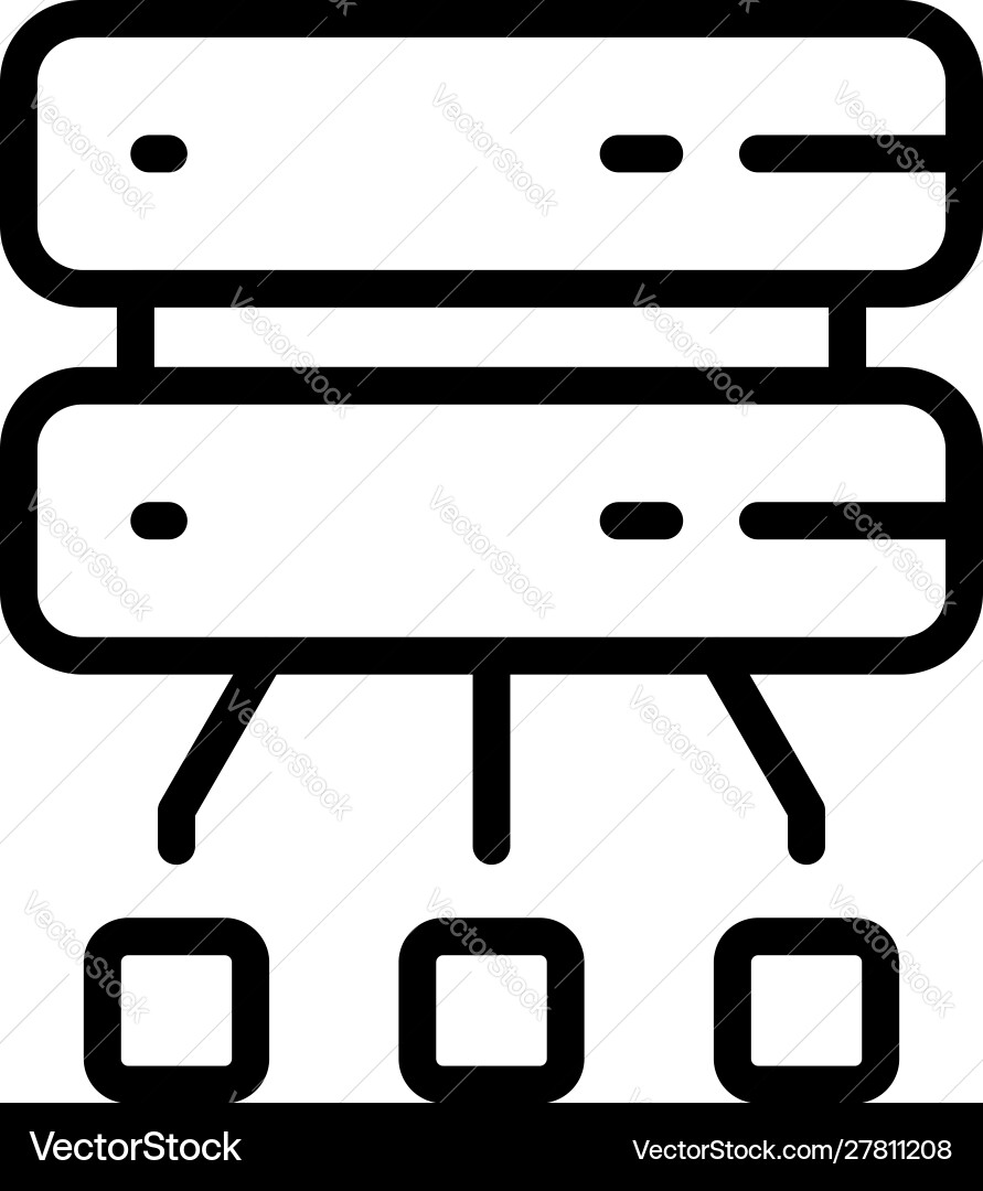 Disconnect from server icon outline style Disconnect from server icon outline style vector image