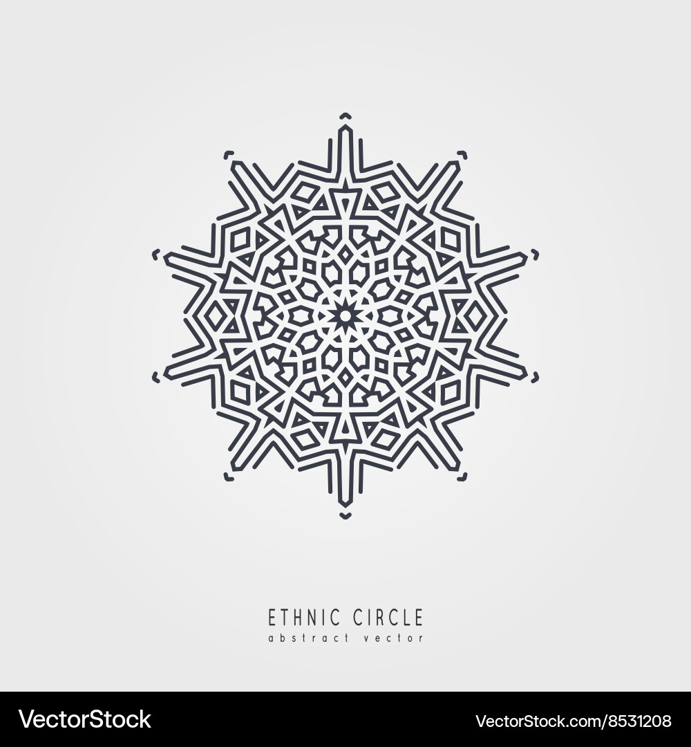 Ethnic mystical pattern with triangle and circles Ethnic mystical pattern with triangle and circles vector image