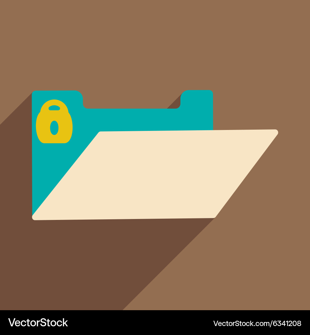 Flat with shadow icon and mobile application file vector image