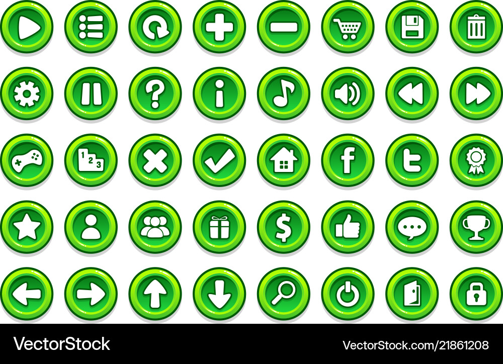 Game button templates Vector Image