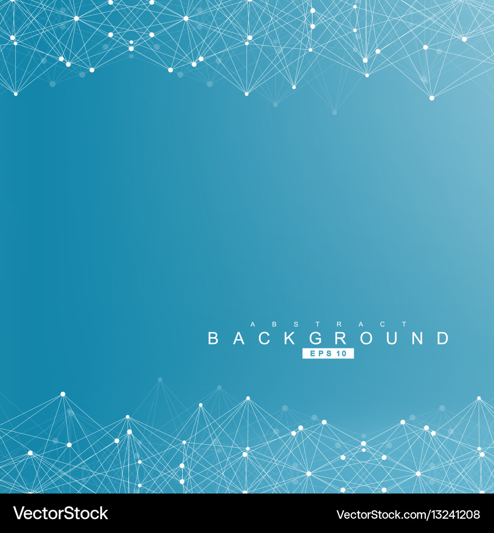 Geometric abstract background with connected line Vector Image