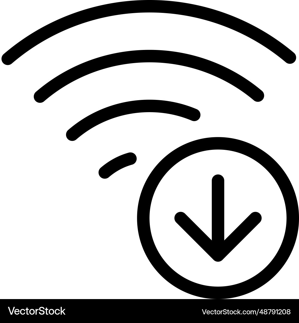 High-speed wireless internet for data downloads vector image