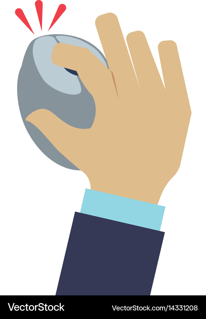Mouse click isolated vector image