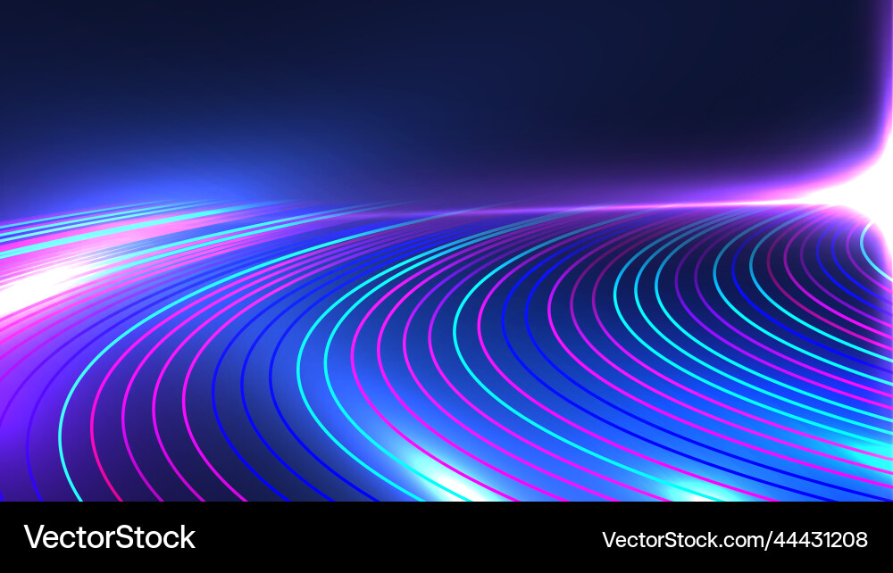 Neon Speed Trails - Abstract Tech vector image