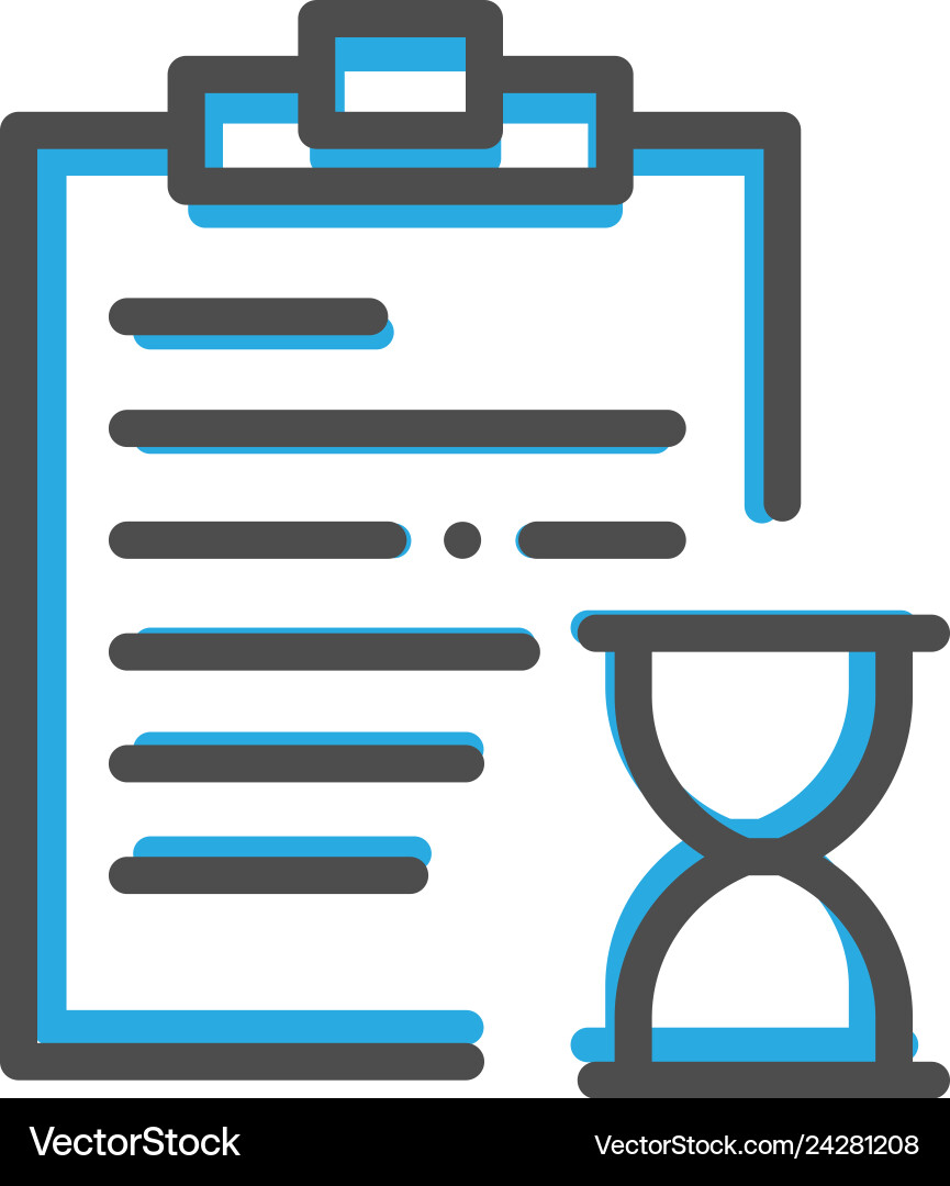 Notepad Icon - Line Style vector image
