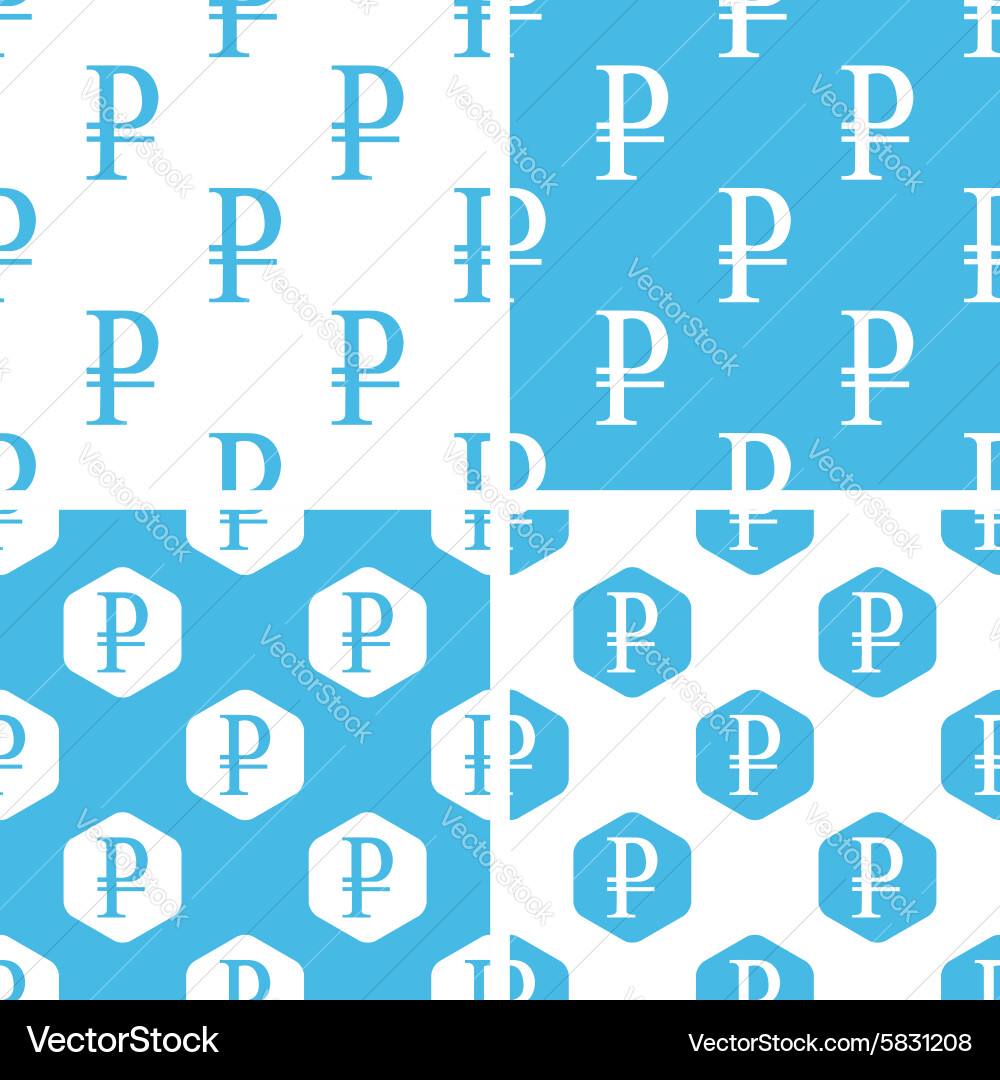 Rouble patterns set Vector Image