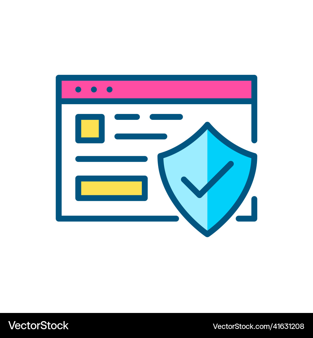 Secure website icon pixel perfect editable Secure website icon pixel perfect editable vector image