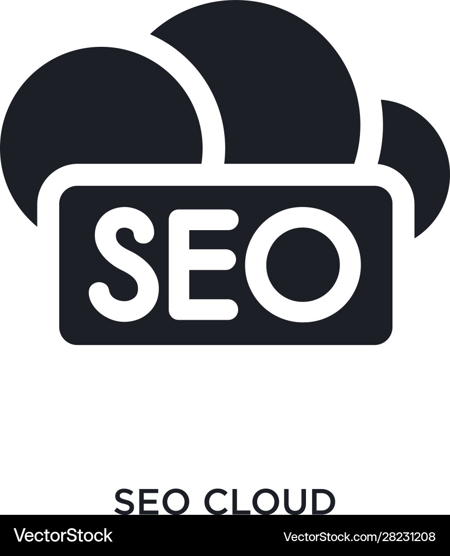 Seo cloud isolated icon simple element from Vector Image