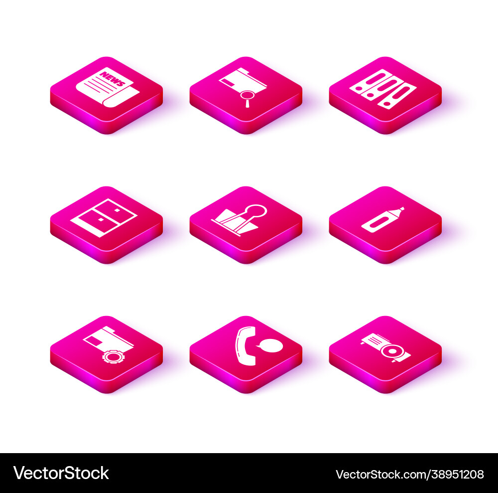 Set folder settings with gears archive papers Set folder settings with gears archive papers vector image