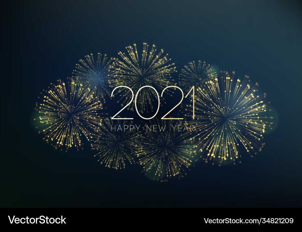2021 new year abstract background with fireworks 2021 new year abstract background with fireworks vector image
