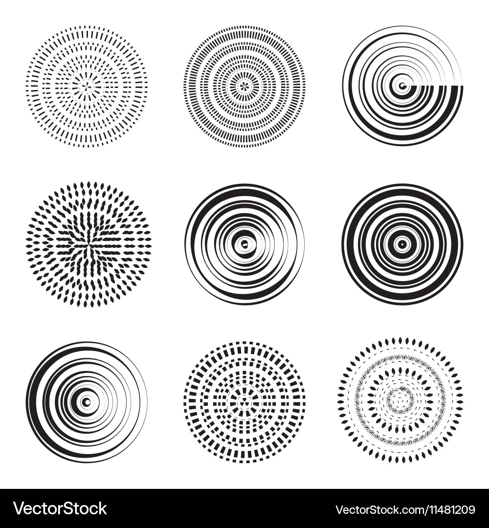 Abstract circle element concentric circles vector image