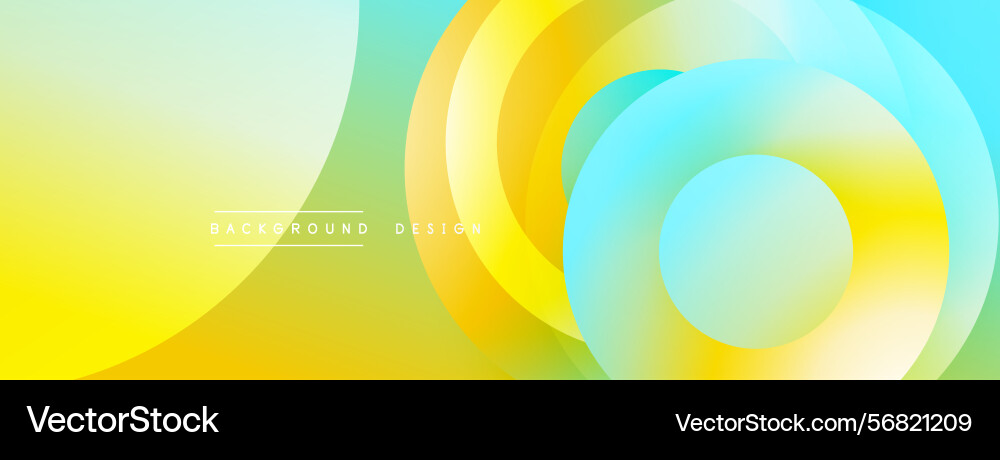 Abstract gradient circles overlap creating vector image