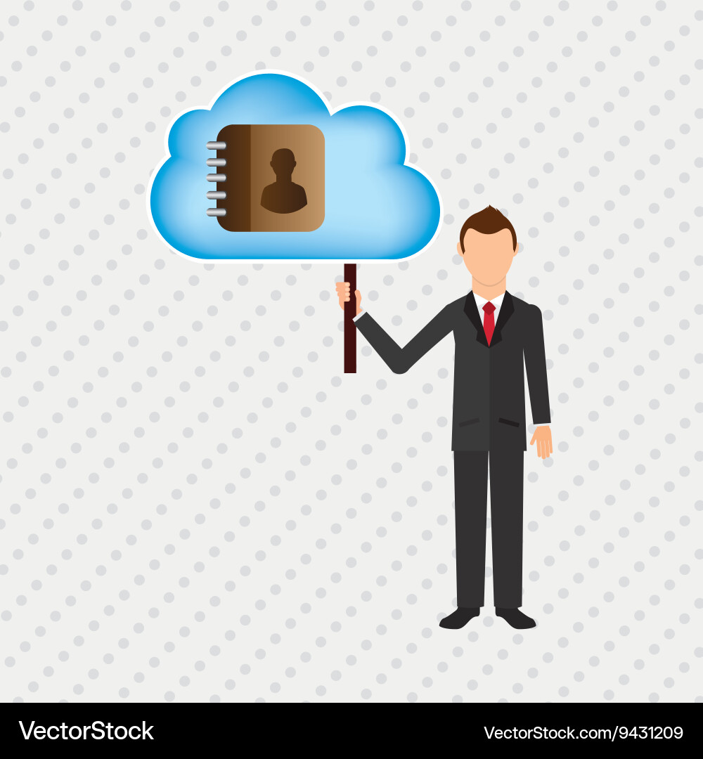 Cloud computing design vector image