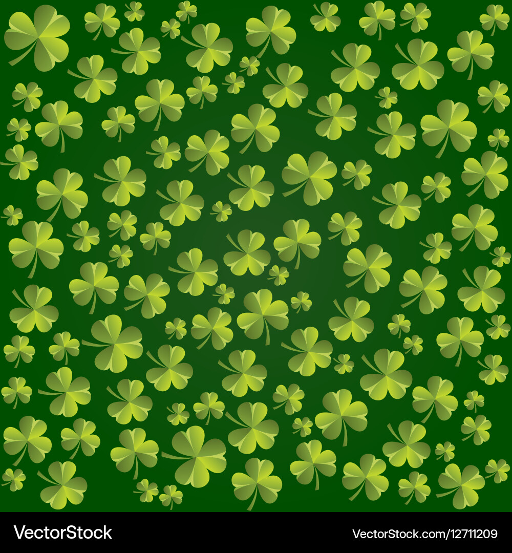 Clover Leaf Pattern Background vector image