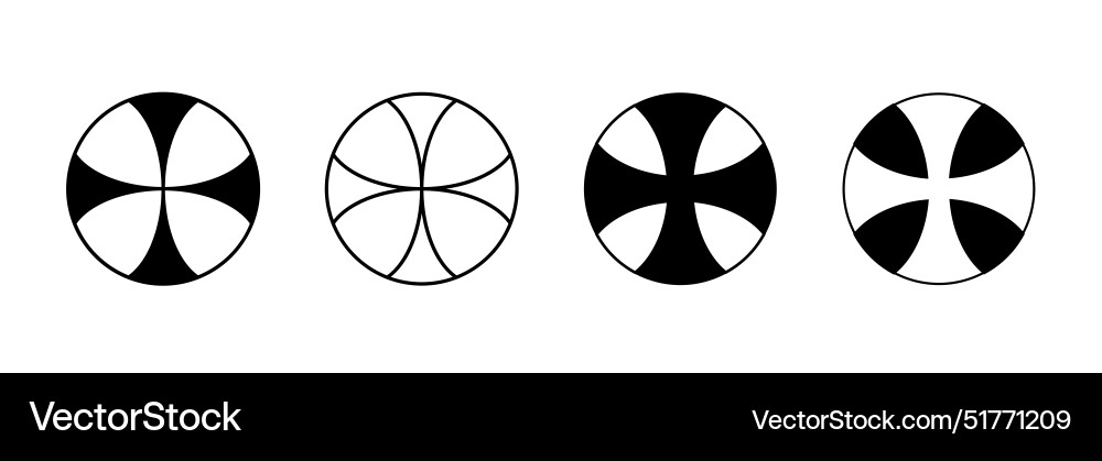 Cross in circle icon simple symbol Vector Image