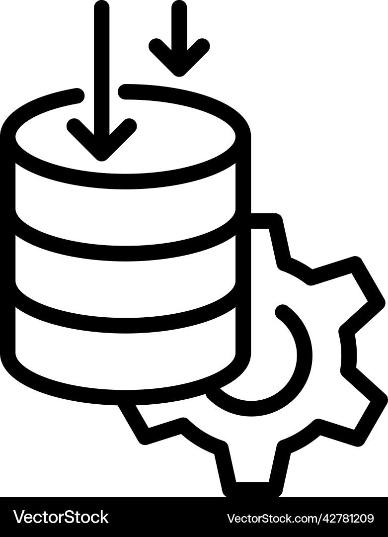 Database setting vector image