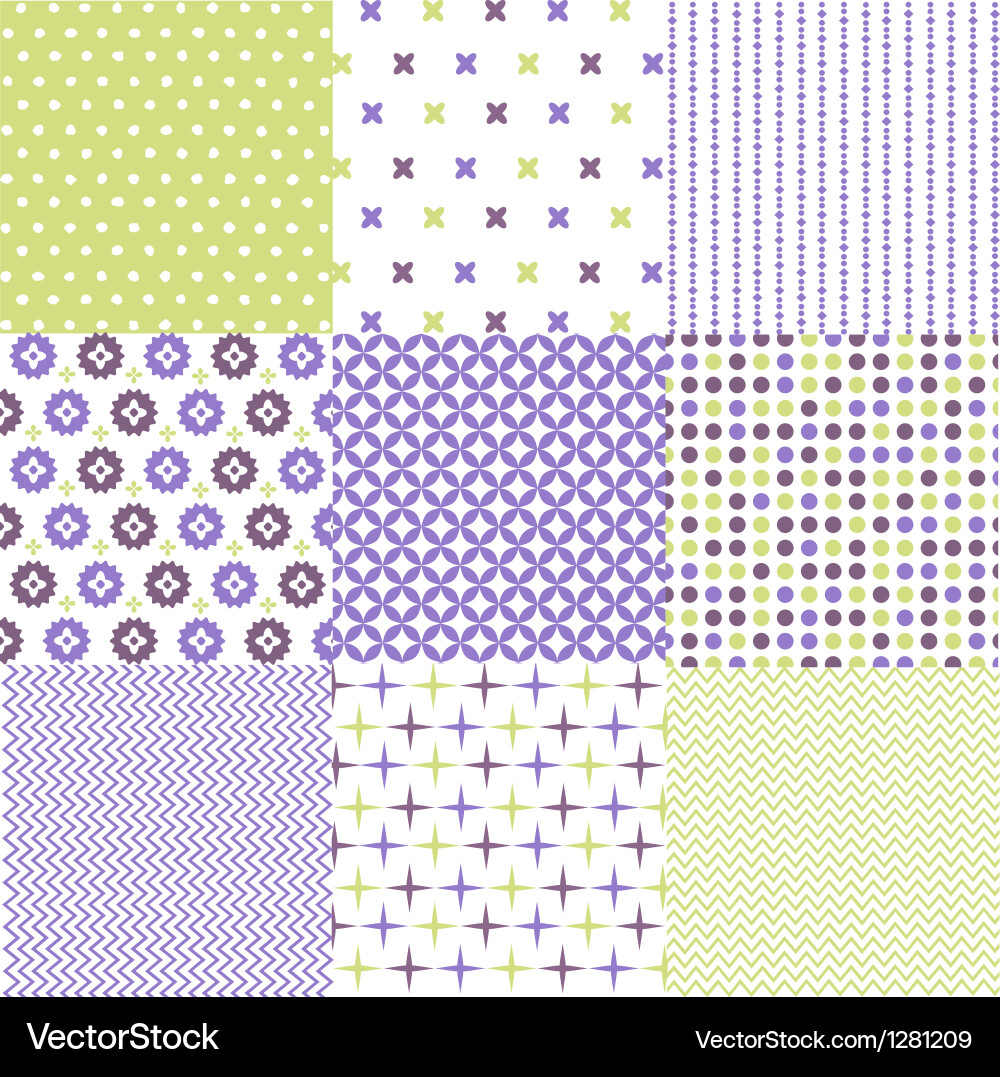 Fabric Pattern Collection vector image