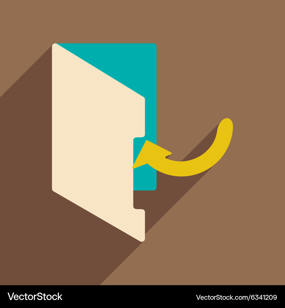 Flat with shadow icon and mobile application vector image