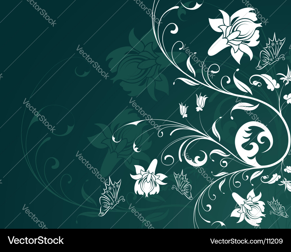 Floral Swirl Hintergrund Vektorbild
