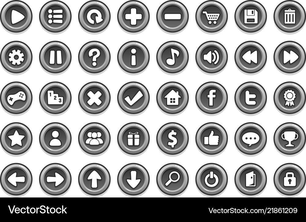 Game button templates vector image