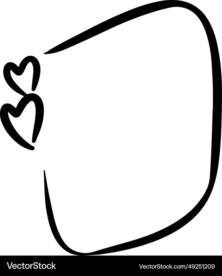 Heart textbox frame border abstract outline shape Heart textbox frame border abstract outline shape vector image