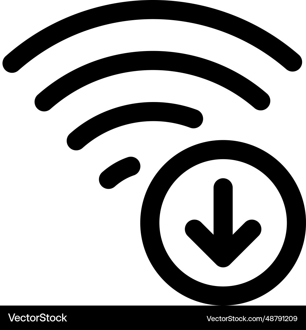 High-speed wireless internet for data downloads Vector Image