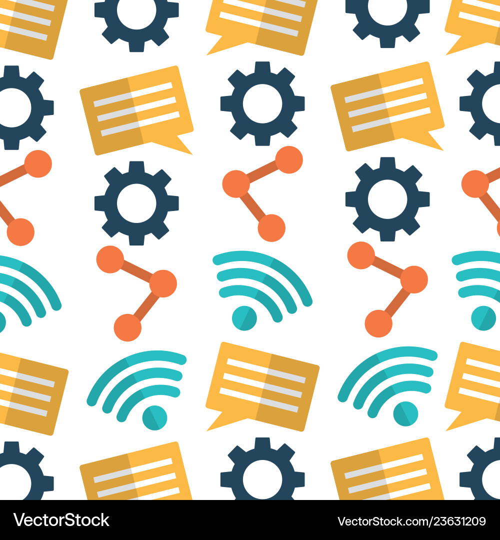 Internet set icons wifi sharing email setting Internet set icons wifi sharing email setting vector image