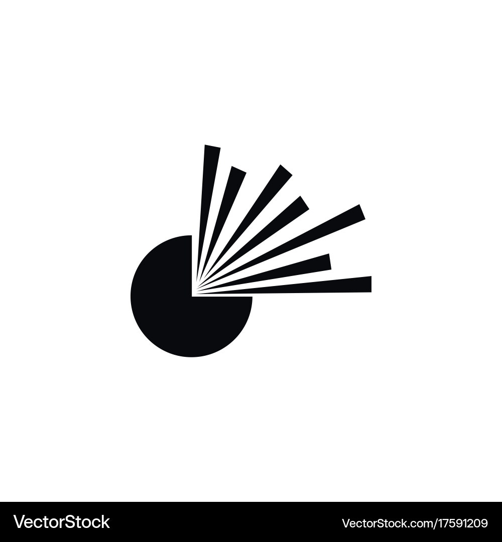 Isolated explosion icon burst element can vector image
