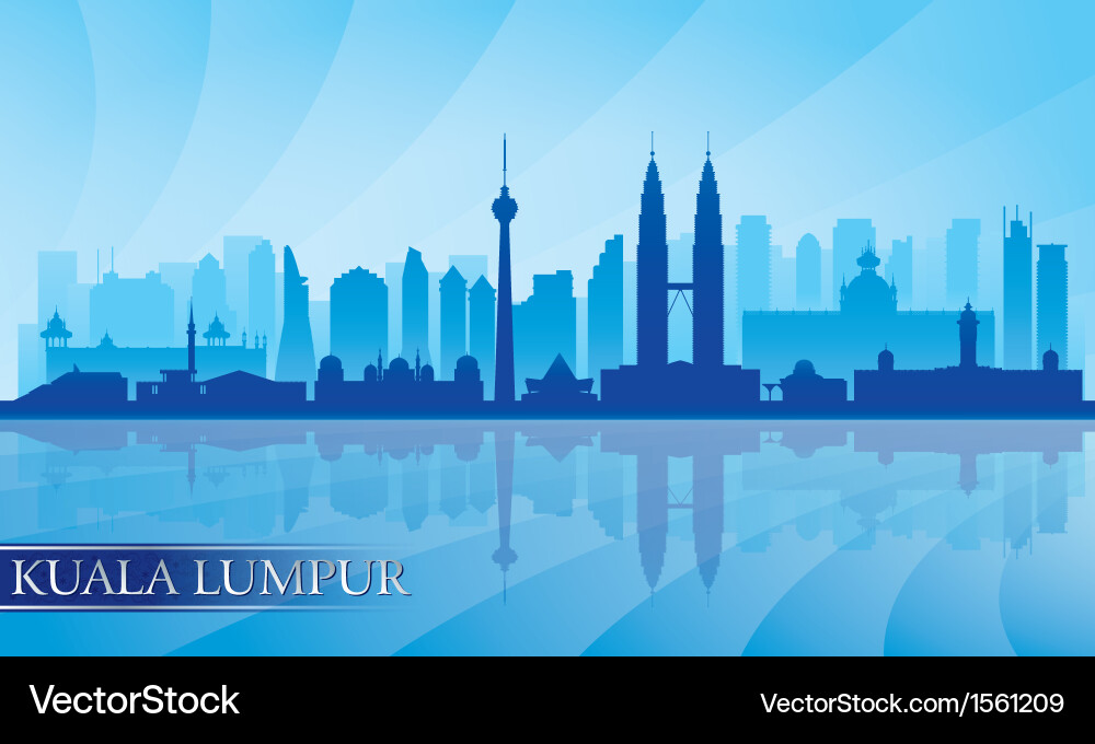 Kuala Lumpur City Skyline vector image