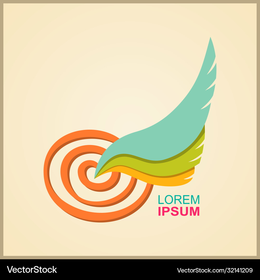 Logo element and abstract web icon globe symbol Vector Image